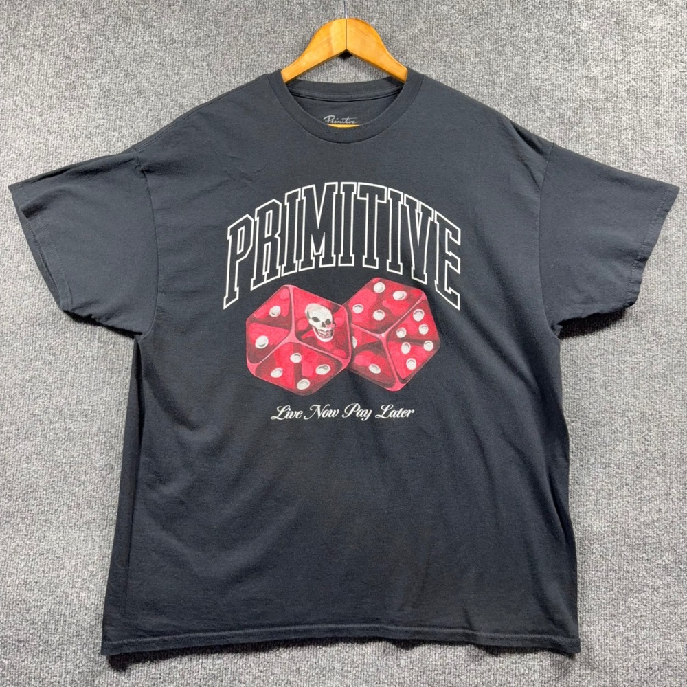 Primitive Skateboarding Graphic Shirt Mens Extra Large Live Now Pay Later Dice
